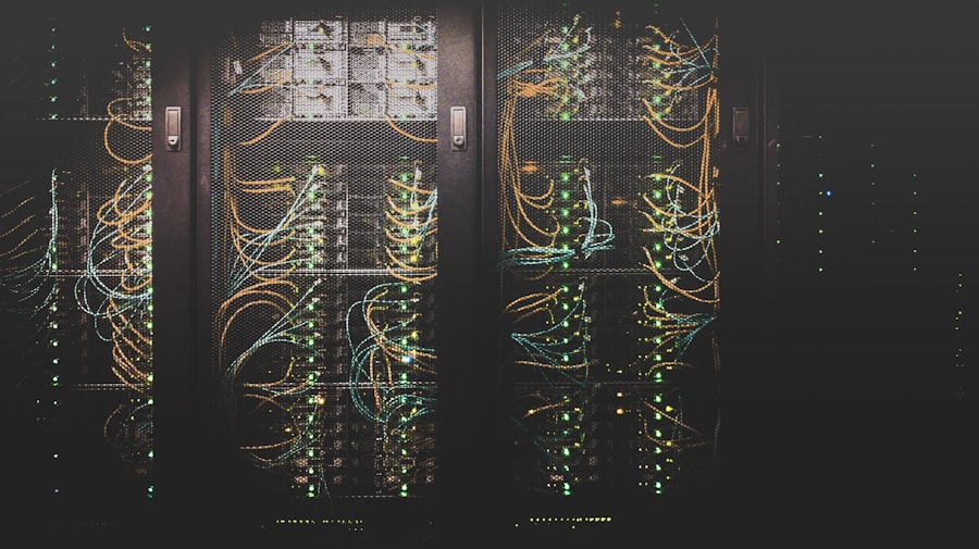 Corredor de servidores em data center